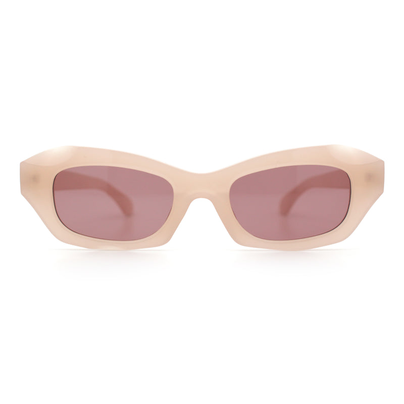 Womens Classy Mod Oval Rectangle Plastic Chic Fashion Sunglasses