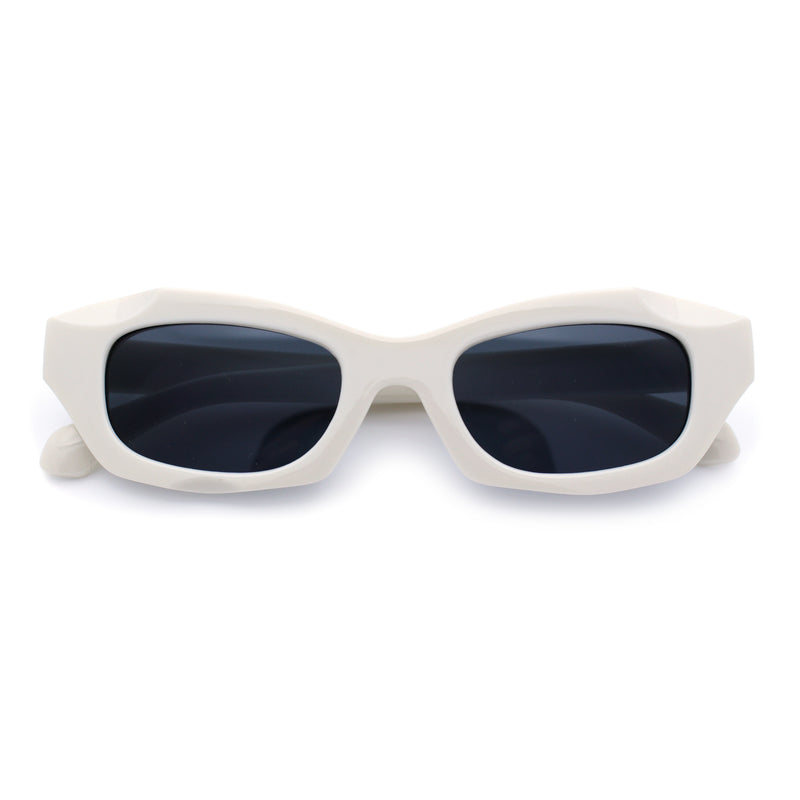 Womens Classy Mod Oval Rectangle Plastic Chic Fashion Sunglasses