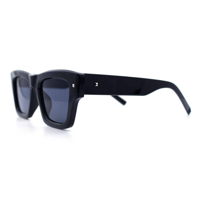 Womens Fancy Retro Thick Horn Rim Rectangular Plastic Sunglasses