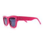 Womens Fancy Retro Thick Horn Rim Rectangular Plastic Sunglasses