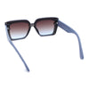 Womens 90s Designer Fashion Rectangular Rimless Butterfly Plastic Sunglasses