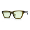 Womens Retro Triangular Rectangle Squared Cat Eye Plastic Sunglasses