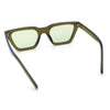 Womens Retro Triangular Rectangle Squared Cat Eye Plastic Sunglasses