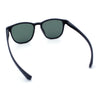 Mens Antiglare Polarized Round Horn Rim Keyhole Woodgrain Plastic Sunglasses