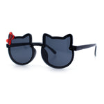 Girls Size Rimless Kitty Cat Shape Plastic Rimless Sunglasses