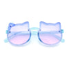 Girls Size Rimless Kitty Cat Shape Plastic Rimless Sunglasses