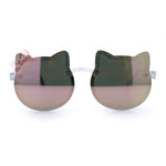 Girls Size Rimless Kitty Cat Shape Plastic Rimless Sunglasses