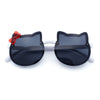 Girls Size Rimless Kitty Cat Shape Plastic Rimless Sunglasses