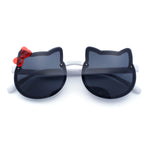 Girls Size Rimless Kitty Cat Shape Plastic Rimless Sunglasses