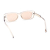 Womens Fancy Mod Fashion Rectangle Minimal Simple Plastic Sunglasses