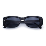 Womens Fancy Mod Fashion Rectangle Minimal Simple Plastic Sunglasses