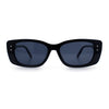 Womens Fancy Mod Fashion Rectangle Minimal Simple Plastic Sunglasses