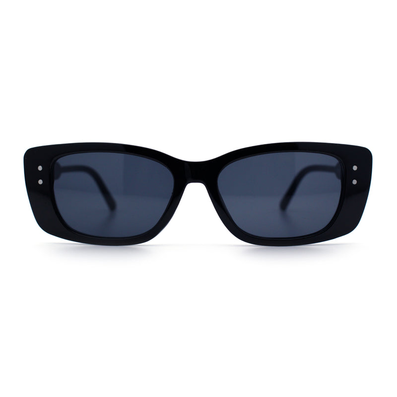 Womens Fancy Mod Fashion Rectangle Minimal Simple Plastic Sunglasses