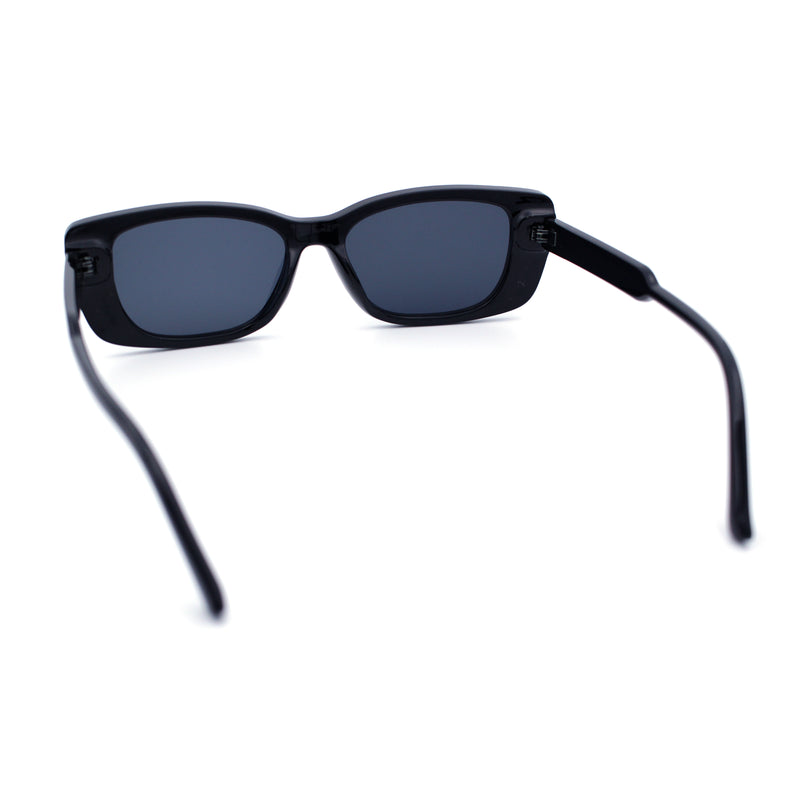 Womens Fancy Mod Fashion Rectangle Minimal Simple Plastic Sunglasses