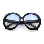 Womens XL Exaggerated Oversized Round Retro Mod Thick Plastic Sunglasses