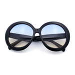 Womens XL Exaggerated Oversized Round Retro Mod Thick Plastic Sunglasses