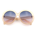 Womens XL Exaggerated Oversized Round Retro Mod Thick Plastic Sunglasses