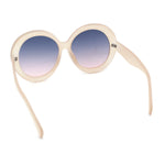 Womens XL Exaggerated Oversized Round Retro Mod Thick Plastic Sunglasses