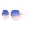 Womens XL Exaggerated Oversized Round Retro Mod Thick Plastic Sunglasses