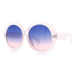 Womens XL Exaggerated Oversized Round Retro Mod Thick Plastic Sunglasses