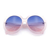 Womens XL Exaggerated Oversized Round Retro Mod Thick Plastic Sunglasses