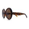 Womens XL Exaggerated Oversized Round Retro Mod Thick Plastic Sunglasses