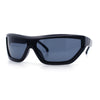 80s Narrow Rectangle Sport Monoblock Shield Plastic Sunglasses