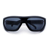 80s Narrow Rectangle Sport Monoblock Shield Plastic Sunglasses