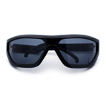 80s Narrow Rectangle Sport Monoblock Shield Plastic Sunglasses