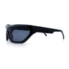 80s Narrow Rectangle Sport Monoblock Shield Plastic Sunglasses