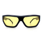 80s Narrow Rectangle Sport Monoblock Shield Plastic Sunglasses