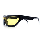 80s Narrow Rectangle Sport Monoblock Shield Plastic Sunglasses