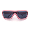 80s Narrow Rectangle Sport Monoblock Shield Plastic Sunglasses