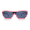 80s Narrow Rectangle Sport Monoblock Shield Plastic Sunglasses