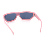 80s Narrow Rectangle Sport Monoblock Shield Plastic Sunglasses