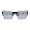 80s Narrow Rectangle Sport Monoblock Shield Plastic Sunglasses