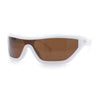 80s Narrow Rectangle Sport Monoblock Shield Plastic Sunglasses