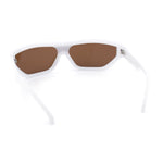 80s Narrow Rectangle Sport Monoblock Shield Plastic Sunglasses