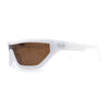 80s Narrow Rectangle Sport Monoblock Shield Plastic Sunglasses