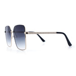 Womens Classic 90s Designer Metal Rim Oversized Rectangle Butterfly Diva Sunglasses