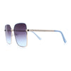 Womens Classic 90s Designer Metal Rim Oversized Rectangle Butterfly Diva Sunglasses