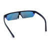 80s Half Rim Narrow Rectangle Shield Retro Plastic Sport Plastic Sunglasses