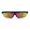 80s Half Rim Narrow Rectangle Shield Retro Plastic Sport Plastic Sunglasses