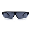 80s Half Rim Narrow Rectangle Shield Retro Plastic Sport Plastic Sunglasses