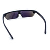 80s Half Rim Narrow Rectangle Shield Retro Plastic Sport Plastic Sunglasses