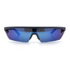 80s Half Rim Narrow Rectangle Shield Retro Plastic Sport Plastic Sunglasses