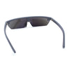 80s Half Rim Narrow Rectangle Shield Retro Plastic Sport Plastic Sunglasses