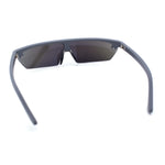 80s Half Rim Narrow Rectangle Shield Retro Plastic Sport Plastic Sunglasses
