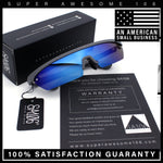 80s Half Rim Narrow Rectangle Shield Retro Plastic Sport Plastic Sunglasses