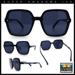 Womens 90s Rectangle Butterfly Designer Style Plastic Fashion Sunglasses